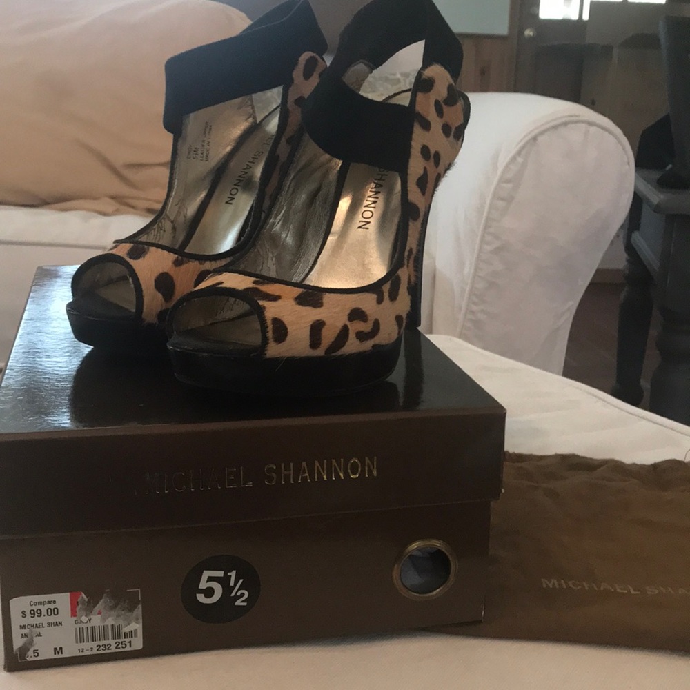 Michael Shannon leopard heels